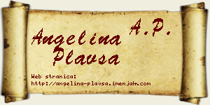 Angelina Plavša vizit kartica
